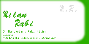 milan rabi business card